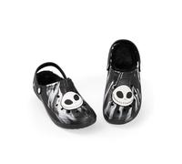 Disney Schwarz-weiße Clogs aus „Nightmare Before Christmas“ von Jack Skellington | Pelzgefütterte Schuhe für Halloween | Unisex-Freizeitkleidung für Erwachsene Merchandise