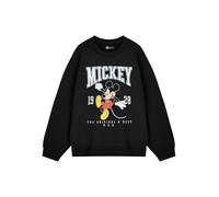Disney Schwarzes Mickey Mouse Damen-Sweatshirt | Original 1928 Grafik-Langarmshirt mit Rundhalsausschnitt | Lässige Cartoon-Bekleidung | Alltagskleidung | Ikonisches Design im USA-Thema