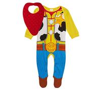 Disney Sheriff Woody Strampelanzug, Toy Story 4, Baby-Schlafanzug und Bandana-Lätzchen, Geschenkset, multi, 0-3 Months