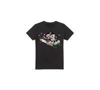Disney - "Sledding For Christmas" T-Shirt für Herren (Schwarz) XL