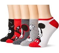 Disney Damen Mouse, 5er-Pack Lässige Socke, Roter Mickey, 42-44.5 EU