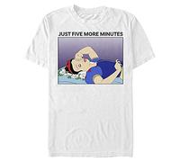 Disney Snow White and the Seven Dwarfs - Snow White Snooze Men's Crew neck White S