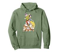 Disney Snow White Dwarf Squad Pyramid Pullover Hoodie, Unisex für Erwachsene, Salbeigrün, XL