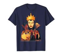Disney Snow White Evil Queen Cape Silhouette Fill T-Shirt, Herren, Marineblau, S
