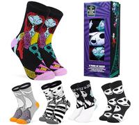Disney Socken Damen Größe Teenager 35-41, 5er- oder 6er-Packung, Weiche Atmungsaktive Lustige Socken, Warme Geschenke für Frauen (Multi Jack, 5 Pcs)