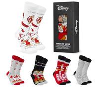 Disney Socken Herren, Lustige Socken Herren, 5er Pack Bunte Socken Herren Set Mickey Mouse Baby Yoda Mandalorian Boba Fett (Grau Grumpy)