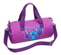 Disney Sporttasche Kinder, 40 x 20 x 20cm Fitness Tasche 2 Seitentaschen & Verstellbarer Gurt (Lila Stitch)