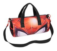Disney Sporttasche Kinder, 40 x 20 x 20cm Fitness Tasche 2 Seitentaschen & Verstellbarer Gurt (Schwarz/Rot Spiderman)