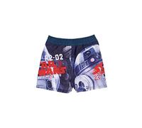 Disney Star Wars Badeshorts für Jungen, Badehose Badeanzug Boxershorts, Surf Badeshorts für Jungen, Storm Trooper und R2D2 Design, Größe 4 Jahre, Blau