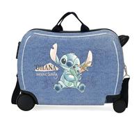 Disney Stich Dance it Out Kinderkoffer, blau, 50 x 38 x 20 cm, starr, ABS, seitlicher Kombinationsverschluss, 34 l, 1,8 kg, 2 Räder, Gepäck, Hand, blau, Talla única, Kinderkoffer