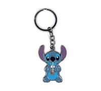 Disney Stich-Schlüsselanhänger (Stitch with Boba), Blau, Small