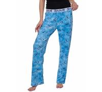 Disney Stitch 2-teiliges Hemd mit Knopfleiste und kurzer Hose oder Loungehose, Stitch Blue, M