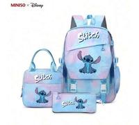Disney Stitch 3-teiliges Schulrucksack-Set, bestehend aus Rucksack, Lunchbeutel und Federmäppchen, süß Muster mit Lilo und Stitch Schulmaterial, ideal
