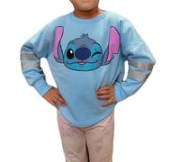 Disney Stitch Aloha Youth Mädchen Langarm Sweatshirt Hellblau, Hellblau, M