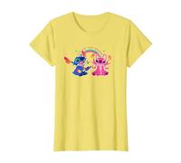 Disney Stitch and Angel Living the Dream T-Shirt, Damen, Gelb, 3XL