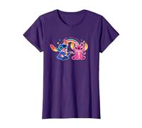 Disney Stitch and Angel Living the Dream T-Shirt, Damen, Violett, M