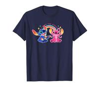 Disney Stitch and Angel Living the Dream T-Shirt, Herren, Marineblau, 3XL