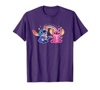 Disney Stitch and Angel Living the Dream T-Shirt, Herren, Violett, 3XL