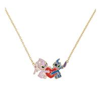 Disney Halskette Stitch & Angel mit Herzanhänger, vergoldet, One Size, für Mädchen