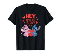 Disney Stitch & Angel Hey You’re My Fav Love Valentine’s Day T-Shirt