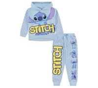 Disney Stitch & Angel Mädchen Fleece-Sweatshirt & Jogginghose Set - Mädchen 2-16, Hell, blau, 10-12