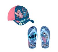 Disney Stitch Baseball Kappe und Flip-Flops für Mädchen, Stitch und Angel Sommerset, Größe EU 29/30 | Marineblauw