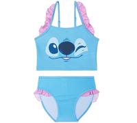 Disney Stitch Bikini Mädchen Badeanzug 5-14 Jahre, Elastisch & Verstellbar, Tankini Set Zweiteilig, Geschenke für Kinder (13-14 Jahre, Blau/Rosa Stitch)
