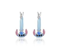 Disney Stitch Creolen aus 925er Sterlingsilber mit farbiger Emaille, Stitch-Anhänger, für Damen und Mädchen, Fertig zum Verschenken, Offizieller Disney Schmuck