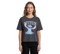 Disney Stitch Damen Cropped Top Kurzarm Grafik T-Shirt Bekleidung | Lilo & Stitch Movie Merchandise Geschenk für Erwachsene & Jugendliche