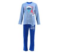 Disney Stitch Damen Weihnachts Pyjama, 2 Teiliges-Set Schlafanzug Weichem Fleece, Geschenk für Frauen, Mädchen und Teenager (DE/NL/SE/PL, Alphanumerisch, XL, Regular, Regular, Blau)