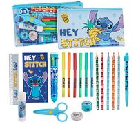 Disney Stitch Federmäppchen Mädchen, Gefülltes Pencil Case mit Schreibwaren - Mädchen Geschenke (Blau Stitch)