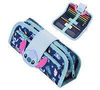 Disney Stitch Federmäppchen Mädchen Jungen, Federtasche Gefüllt mit Kawaii Schreibwaren für die Schule, Geschenk für Kinder Teenager