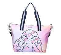 Disney Stitch Große Handtasche Schultertasche Damen & Mädchen Rosa | Fashion bag vielseitig einsetzbar robust mit Reißverschluss Innentasche, Griffe/Schultergurt