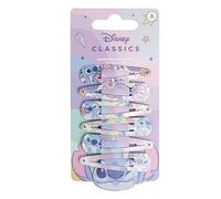 Disney Stitch Hair Snap Clips für Mädchen, 5.1 cm Metall rutschfeste Clips mit Stichdruck Stilvolle Haarschmuck - 6 Haarspangen