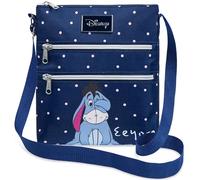 Disney Stitch Handtasche Mädchen Teenager Damentaschen Umhängetasche, Handtasche mit Reißverschluss & Verstellbarem Gurt (Marine Eeyore, 24x22x4.5cm)