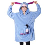 Disney Stitch Hoodie-Decke Kinder, Kapuzenpullover Mädchen mit Sherpa-Kapuze, 3D-Ohren, Kängurutasche - Mädchen Geschenke (Blau Eeyore)