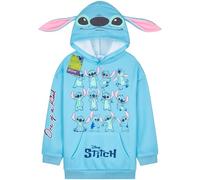 Disney Stitch Hoodie Mädchen Kuscheliger Pullover Kinder Teenager Jumper Sport Freizeitbekleidung Geschenk für Mädchen (9-10 Jahre, Blau 3D-Ohren)