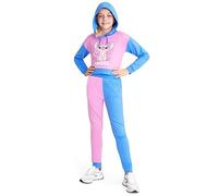 Disney Stitch Jogginganzug Kinder Mädchen Trainingsanzug Teenager Kapuzenpullover und Jogginghose Set (Rosa/Blau, 4-5 Jahre)