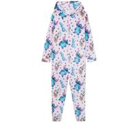 Disney Stitch Jumpsuit Mädchen, kuscheliger Onesie mit Kapuze - Geschenke für Kinder (Mehrfachstich, 13-14 Jahre)