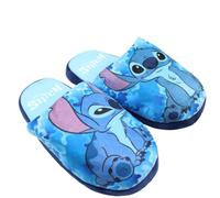 Disney Stitch Jungen Hausschuhe - Kuschelige Kinder-Slipper - Größen 28-34 - Weich & Warm - Offizielles Lizenzprodukt, Farbe: Blau, Größe der Schuhe: 30