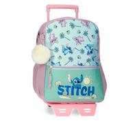 Disney Stitch Just Chill Gepäcktasche für Mädchen, blau, Talla única, Schulrucksack mit Trolley