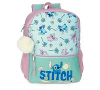 Disney Stitch Just Chill Schulrucksack, Grün, 27 x 33 x 11 cm, Polyester von Joumma Bags, grün, Talla única, Schulrucksack