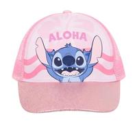 Disney Stitch Kappe Cap Sonnenhut Kinder Mädchen Sommer Basecap Kinder Sonnen-Schutz Baseball Mütze ab 3 Jahren, Verstellbare Grosse (DE/NL/SE/PL, Numerisch, 54, Rosa 2)