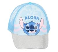 Disney Stitch Kappe Cap Sonnenhut Kinder Mädchen Sommer Basecap Kinder Sonnen-Schutz Baseball Mütze ab 3 Jahren, Verstellbare Grosse (DE/NL/SE/PL, Numerisch, 52, Hellblau 2)