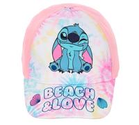 Disney Stitch Kappe Cap Sonnenhut Kinder Mädchen Sommer Basecap Kinder Sonnen-Schutz Baseball Mütze ab 3 Jahren, Verstellbare Grosse (DE/NL/SE/PL, Numerisch, 52, Pfirsich)