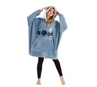 Disney Stitch Kapuzenpullover Damen Oversize Hoodie Decke mit Ärmeln Sherpa Weiche Warme und Komfortable Geschenke für Frauen Teenager (Blau Stitch)