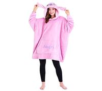 Disney Oversize Pullover Damen, Lilo und Stitch Kuschel Kapuzenpullover Damen und Teenager - Geschenke für Frauen (Rosa Angel)