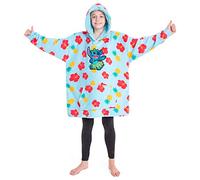 Disney Stitch Kapuzenpullover Mädchen, Übergroße Hoodie Decke Kinder mit Sherpa-Kapuze und Kängurutasche One Size (Mehrfarbig Stitch)