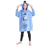 Disney Stitch Kapuzenpullover Mädchen, Übergroße Hoodie Decke Kinder mit Sherpa-Kapuze und Kängurutasche One Size (Hell Blau)