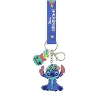 Disney Stitch Keychain, Scrump Charm Wristlet with Key Ring, Blue, Scrump Stitch, Standard, Scrump Stitch, One size